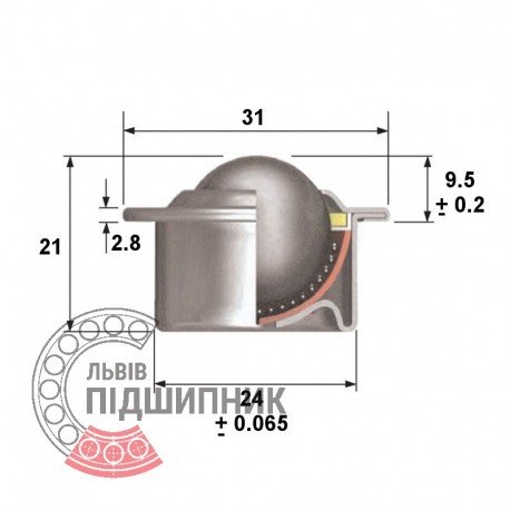 R0530 122 10 (R053012210) [Bosch-Rexroth] Кулькова опора