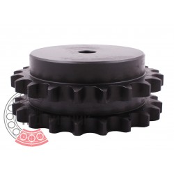 Sprocket Z20 [SKF] for 16B-2 Duplex roller chain, pitch - 25.4mm, with hub for bore fitting