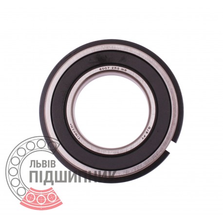 6007-2RS-NR [Timken] Sealed ball bearing with snap ring groove on outer ring