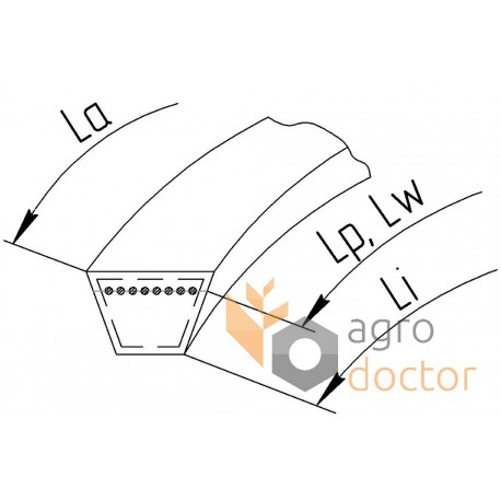 B-1545 | B59 [Bando] Ремінь привідний клиновий B1545 Lw/17х11-1500Li