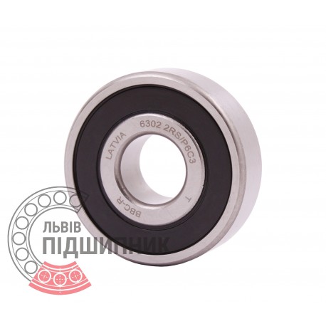 6302 2RS P6/C3 [BBC-R Latvia] Deep groove sealed ball bearing