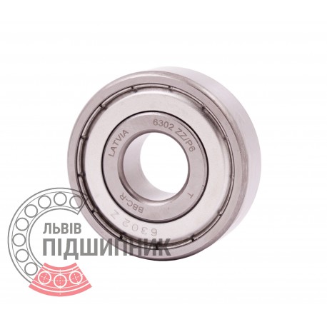 6302 ZZ/P6 [BBC-R Latvia] Deep groove sealed ball bearing