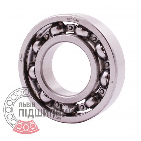 6207 P6 [BBC-R Latvia] Deep groove open ball bearing