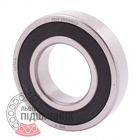 6208 2RS P6/C3 [BBC-R Latvia] Deep groove sealed ball bearing