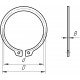 Outer snap ring 155 mm - DIN471