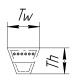 SPZ-2360 Lw [Bando] Узкопрофильный вентиляторный ремень / SPZ2360 Ld