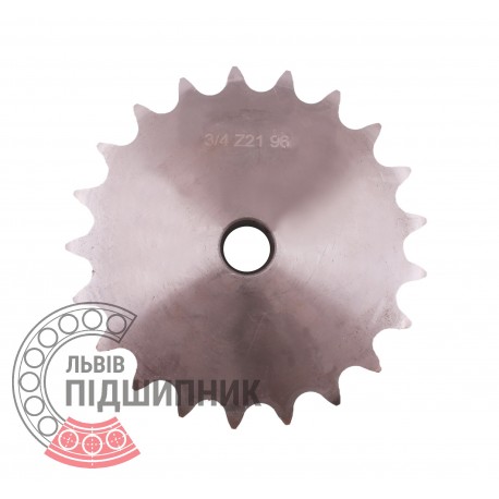 Sprocket Z21 [Sati] for 12B-2 Duplex roller chain, pitch - 19.05mm, with hub for bore fitting