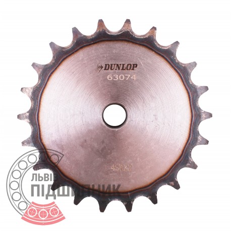 Sprocket Z22 [Dunlop] for 08B-1 Simplex roller chain, pitch - 12.7mm, with hub for bore fitting