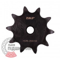 Sprocket Z10 [SKF] for 12B-2 Duplex roller chain, pitch - 19.05mm, with hub for bore fitting