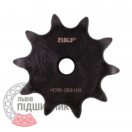 Sprocket Z10 [SKF] for 12B-2 Duplex roller chain, pitch - 19.05mm, with hub for bore fitting