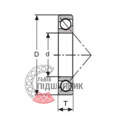 71804 TN [EZO] Однорядный радиально-упорный шарикоподшипник