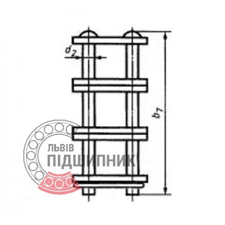 ЛАНЦЮГ Ланка .С-3ПР 12,7  b-7.75 mm  (08B-3) [SKF]