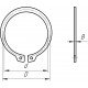 Outer snap ring 14 mm - DIN471