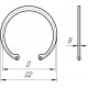 Inner snap ring 15 mm - DIN472