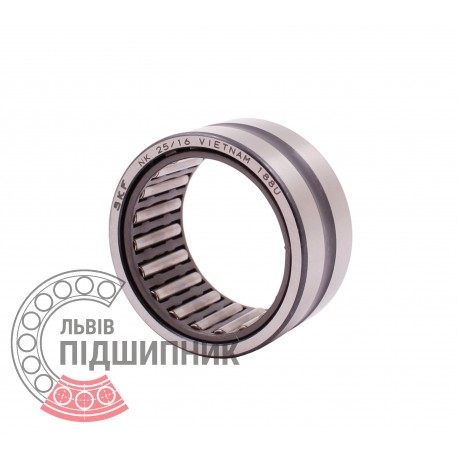 NK 25/16 [SKF] Игольчатый роликоподшипник без внутреннего кольца