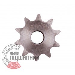 Sprocket Z10 for 05B-1 Simplex roller chain, pitch - 8mm, with hub for bore fitting