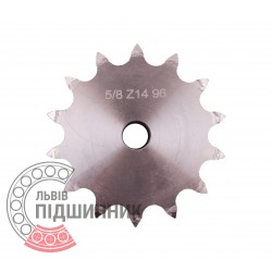 Sprocket Z14 for 10B-1 Simplex roller chain, pitch - 15.875mm, with hub for bore fitting