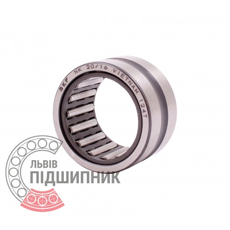 NK 20/16 [SKF] Игольчатый роликоподшипник без внутреннего кольца