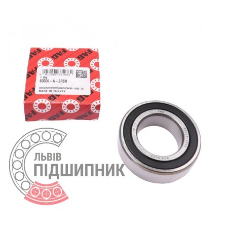 63006-A-2RSR [FAG] Deep groove sealed ball bearing