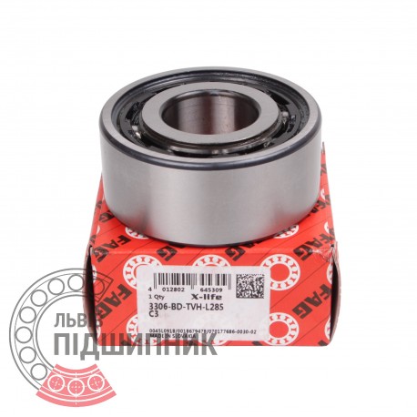 Double row angular contact ball bearing 3306-BD-TVH-C3 [FAG]