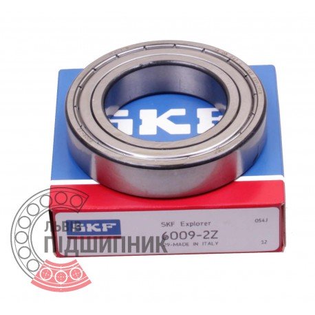 6009-2Z [SKF], аналог 80109 - Підшипник кульковий закритий