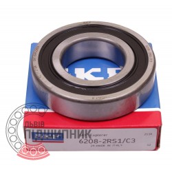 6208-2RS1/C3 [SKF] Deep groove sealed ball bearing