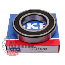 6211-2RS1/C3 [SKF] Deep groove sealed ball bearing