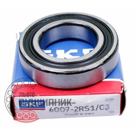 6007-2RS1/C3 [SKF] Deep groove sealed ball bearing