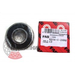 6204-2RSR-C3 [FAG Schaeffler] Deep groove sealed ball bearing