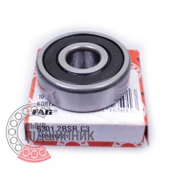 6301-2RSR-C3 [FAG] Deep groove sealed ball bearing