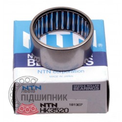 HK3520 [NTN] Drawn cup needle roller bearings with open ends