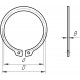 Зовнішнє стопорне кільце на вал 20 мм - DIN471