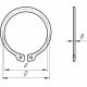 Зовнішнє стопорне кільце на вал 47 мм - DIN471