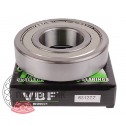 6312-ZZ [VBF] Deep groove ball bearing