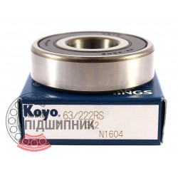 63/22 2RS [Koyo] Deep groove ball bearing