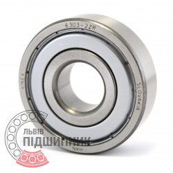 6303-2ZR [Kinex ZKL] Deep groove ball bearing