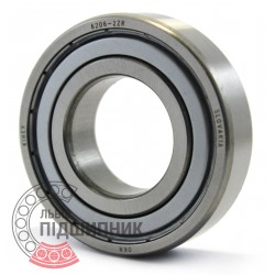 6206-2ZR [Kinex] Deep groove ball bearing