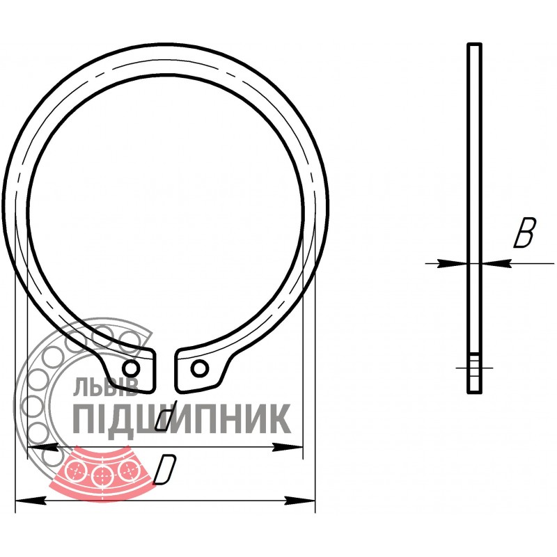  кольцо Наружное cтопорное кольцо на вал 65 мм - DIN471 CX .