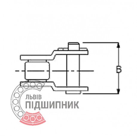 16B-1  Roller chain offset link (t-25.4 mm)