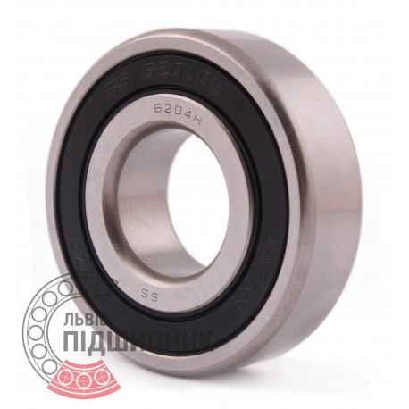 6204.H-2RS [EZO] Deep groove ball bearing, stainless steel