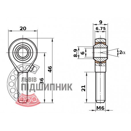 GA 6 [Fluro] Rod end