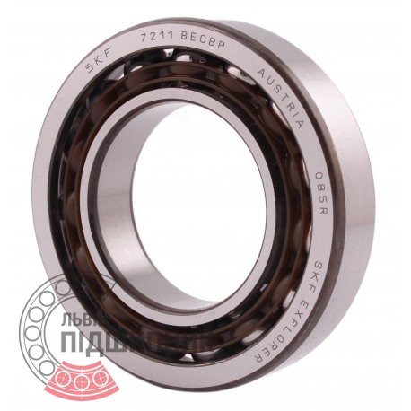 7211 BECBP (7211BECBP) [SKF] Single row radial thrust ball bearing