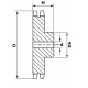 10B-2 Roller chain sprocket T- 12, d-14mm