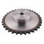 Sprocket Z33 [Dunlop] for 12B-1 Simplex roller chain, pitch - 19.05mm, with hub for bore fitting