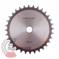 Plain bore roller chain sprocket 06B-1 - pitch 9.525mm, 32 Teath [Dunlop]