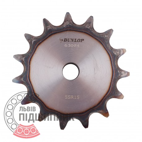 Plain bore roller chain sprocket 10B-1 - pitch 15.875mm, 15 Teath [Dunlop]