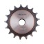 Sprocket Z17 [Dunlop] for 06B-1 Simplex roller chain, pitch - 9.525mm, with hub for bore fitting