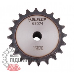 Plain bore roller chain sprocket 06B-1 - pitch 9.525mm, 20 Teath [Dunlop]