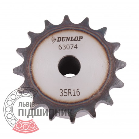 Plain bore roller chain sprocket 06B-1 - pitch 9.525mm, 16 Teath [Dunlop]