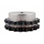 Sprocket Z19 [Dunlop] for 08B-2 Duplex roller chain, pitch - 12.7mm, with hub for bore fitting